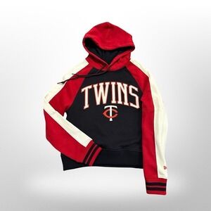 New Era Minnesota Twins Retro Colorblock Hoodie Spellout Logo - Women's Small